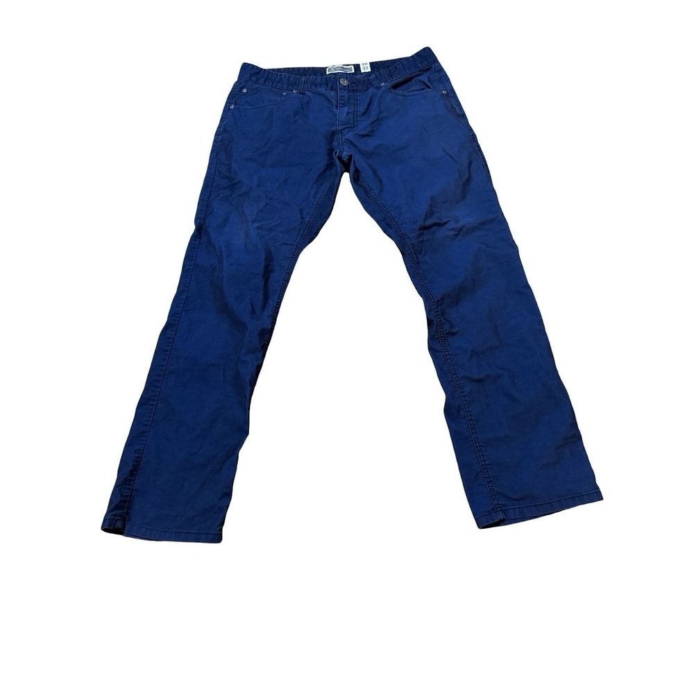 INC Berlin Straight Slim Fit Corduroy Blue Men's Pants - 36/32